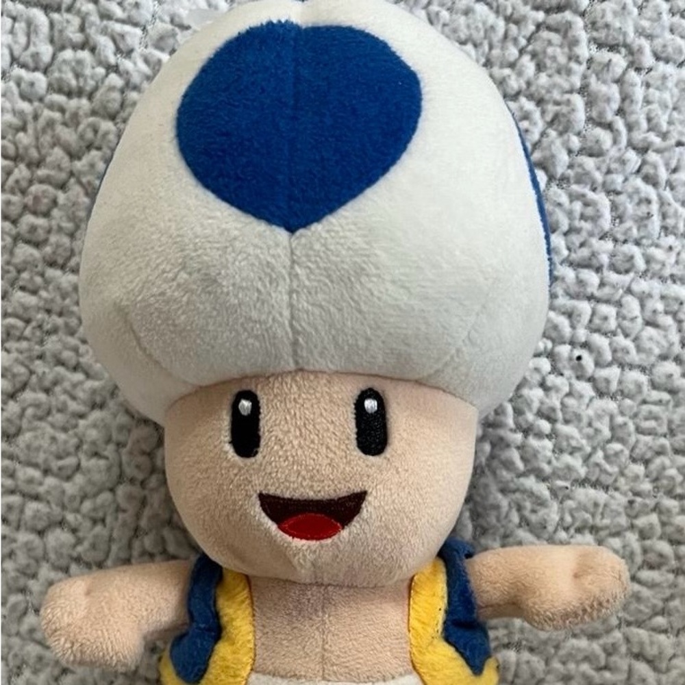 Super Mario Bros Blue Toad 8" Plush toy